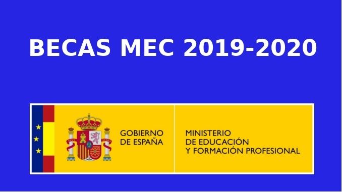 Mm despensa chasquido Abierto el plazo para solicitar las Becas MEC del Ministerio de Educación  para el curso 2019/20