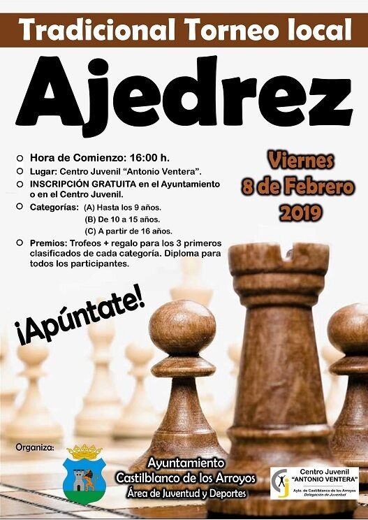 Cartel Campeonato de Ajedrez 2019.