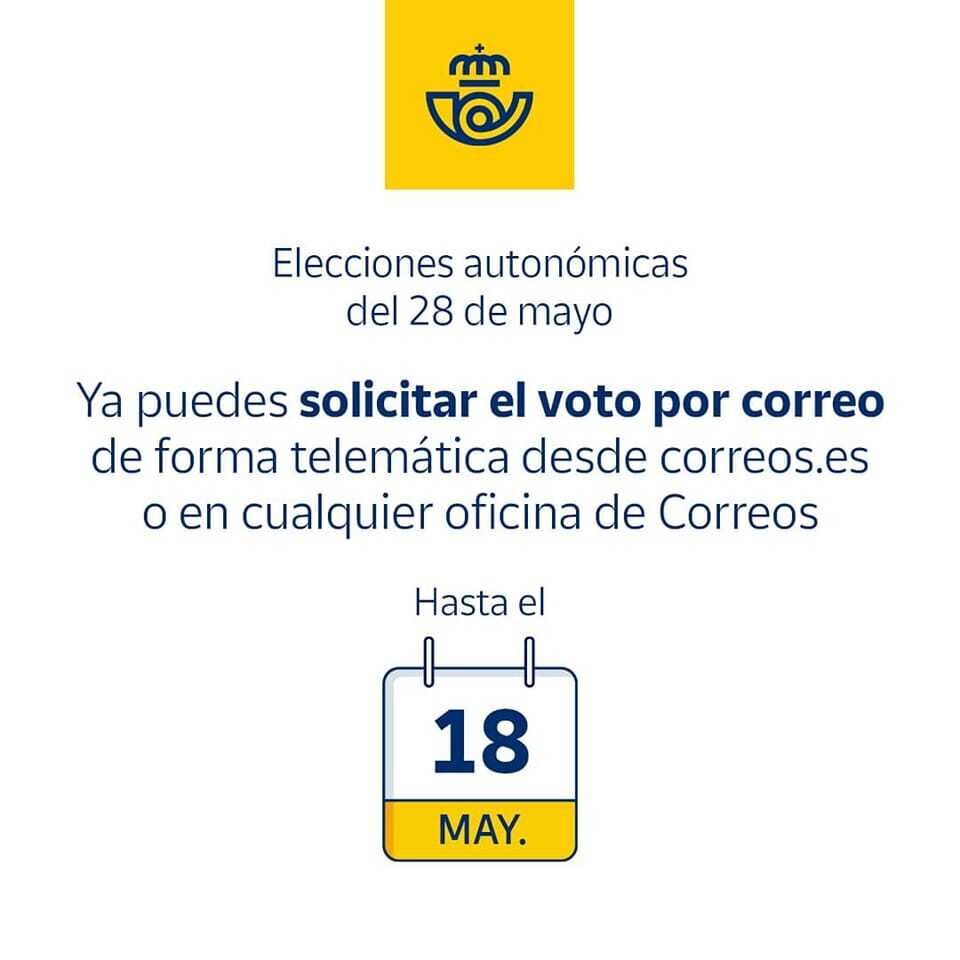 ¿Cómo solicitar el voto por Correos para las elecciones del 28 de mayo?