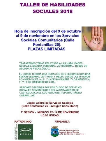 Cartel taller habilidades sociales