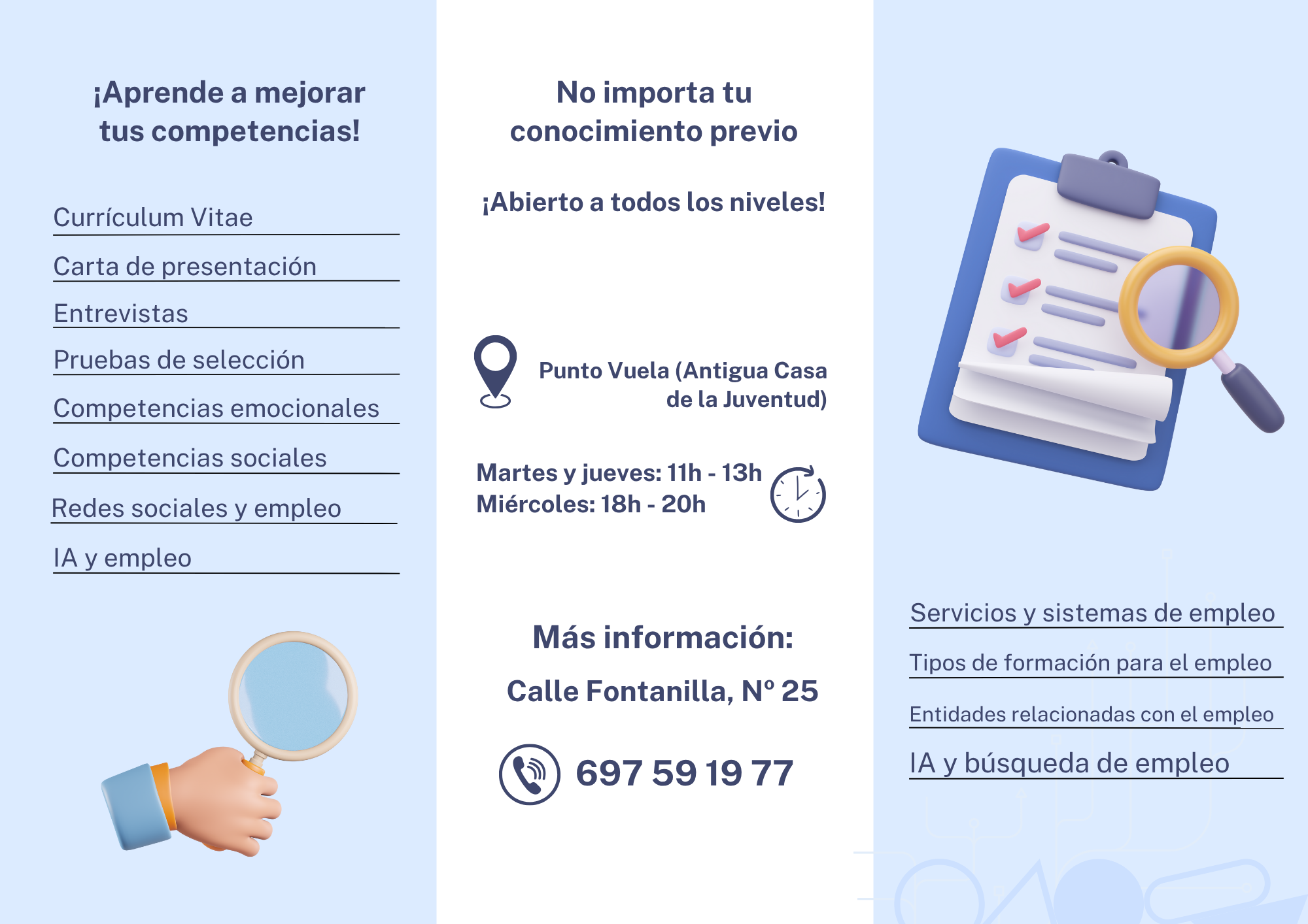 Triptico parte delantera NNTT