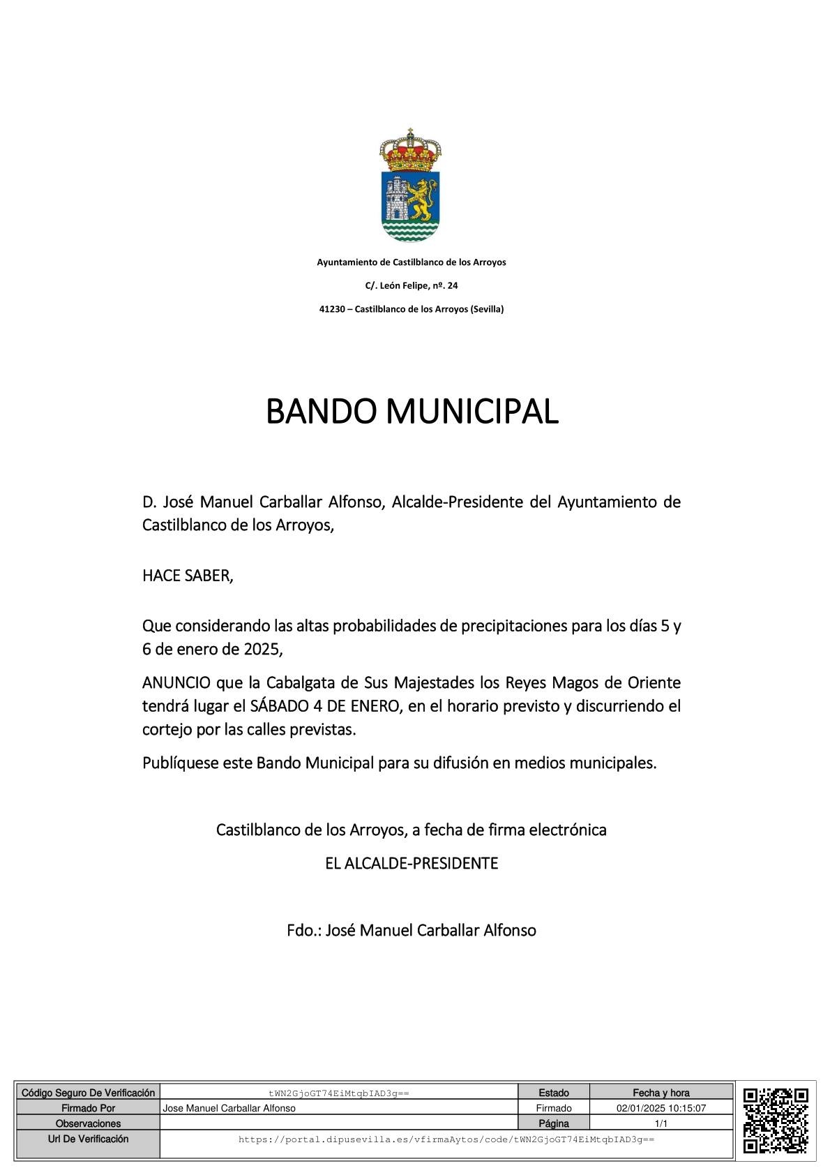 bando reyes magos 2025