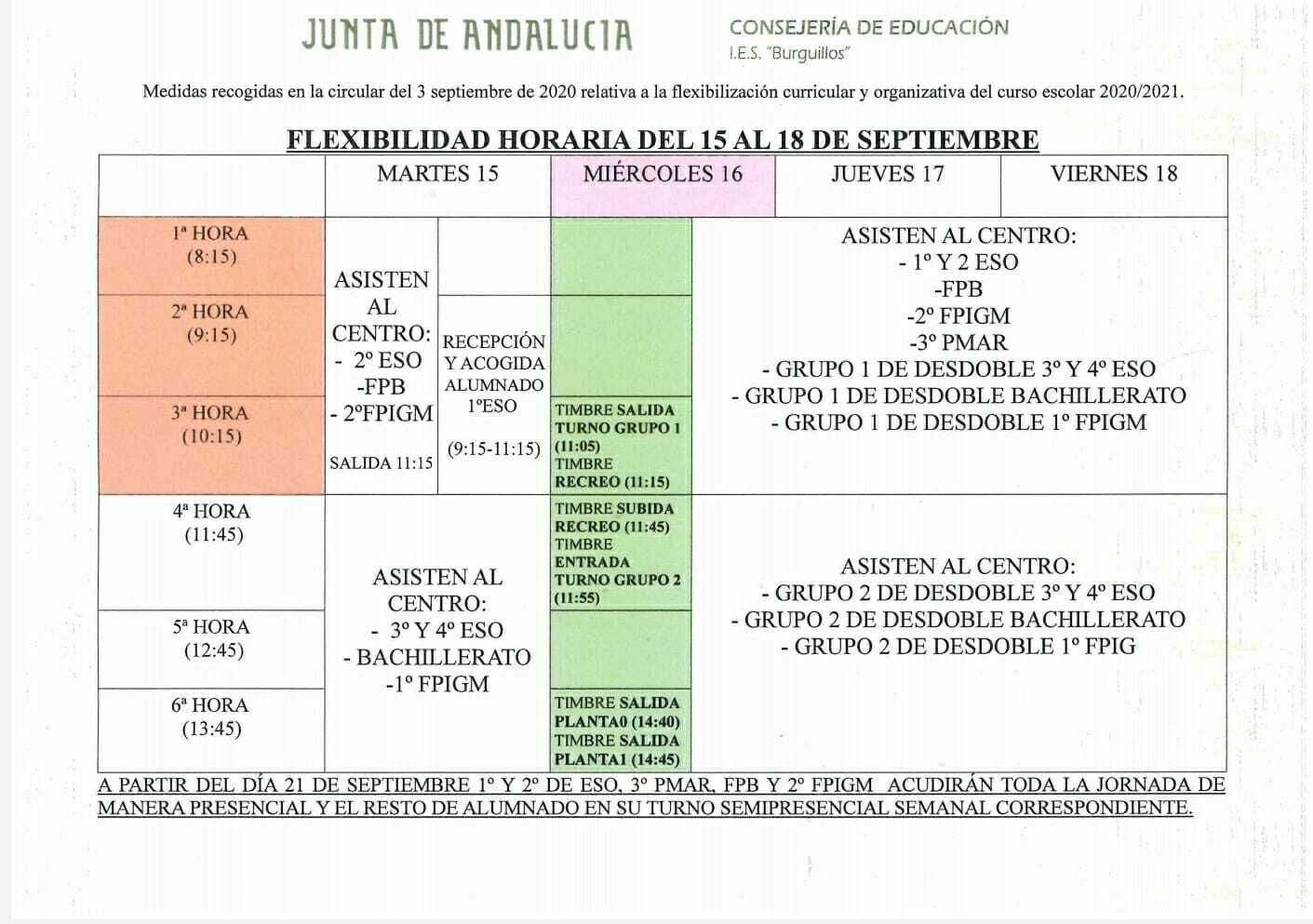 horario burguillos